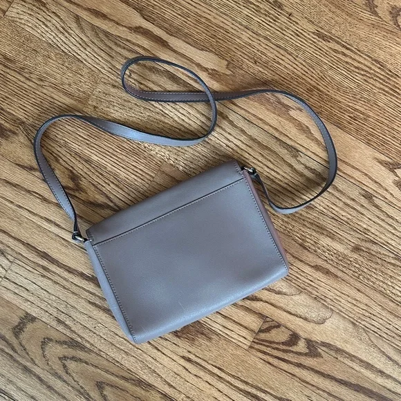 kate spade Gray Taupe Leather Crossbody Bag - Picture 5 of 5